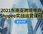 2021东南亚跨境电商Shopee实战运营课程，0基础、0经验、0投资的副业项目-如意资源库