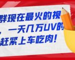 淘宝店群现在最火的视频玩法，一天几万UV的玩法，赶紧上车吃肉-如意资源库