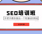 SEO培训班课程，手把手教你做出一个权重6的例站，价值8000元-如意资源库