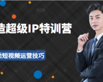 超级IP特训营：表演表达、高效输出优质短视频运营技巧，价值999元-如意资源库