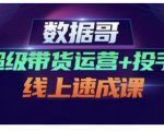 数据哥·超级带货运营+投手线上速成课，快速提升运营和熟悉学会投手技巧-如意资源库