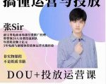 张sir的dou+投放运营课：搞懂运营与投放，全面提升账号的流量运营效率-如意资源库