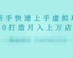 2022年虚拟项目实战指南，新手从0打造月入上万店铺-如意资源库