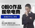猴帝电商直播起号课，零粉零作品开播底层逻辑，直播五天打爆广场流量-如意资源库