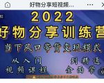 萌飞好物·2022抖音好物分享训练营,当下风口带货变现模式,从入门到精通-如意资源库