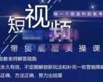 吴Sir·短视频带货底层实操课,教你如何选爆品、了解获短视频流量密码,正确起号-如意资源库