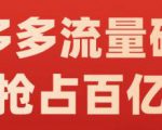 阿杰·拼多多流量破局:如何打黑标，爆款的思路，拼多多流量框架，快速抢占百亿流量-如意资源库