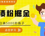 全网2022独家暴利项目，负债粉掘金，日搞5000的路子-如意资源库