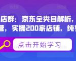 贝千电商店群:京东全类目解析,京东店群专业运营,实操200家店铺,纯实战经验-如意资源库