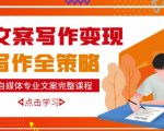 自媒体专业文案写作变现,月入10W+写作策略,教你从零开始学写作-如意资源库