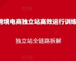 跨境电商独立站高效运行训练营,独立站全链路拆解-如意资源库
