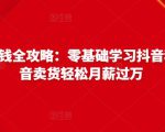抖音电商赚钱全攻略:零基础学习抖音种草,靠抖音卖货轻松月薪过万-如意资源库