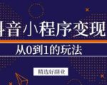 商梦网校-抖音小程序一个能日入300+的副业项目，变现、起号、素材、剪辑-如意资源库