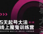 大播·五天起号魔鬼训练营,告别光学不练,逼自己上车,成败与否,5天拿到结果-如意资源库