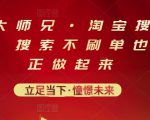 电商大师兄·淘宝搜索新玩法，搜索不刷单也能真正做起来-如意资源库