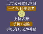 正规挂机项目，支持手机电脑一起挂，支持虚拟机多开，可以挂到老-如意资源库