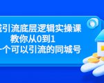 同城引流底层逻辑实操课,教你从0到1做一个可以引流的同城号(价值4980)-如意资源库