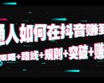 普通人如何在抖音赚到钱:策略 路线 规则 突破 赚钱(10节课)-如意资源库
