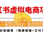 小红书虚拟电商项目:从小白到精英 月收益5000到30000 (视频课程+交付手册)-如意资源库