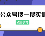 公众号搜一搜实训,收录与恢复收录、 排名优化黑科技,附送工具(价值998元)-如意资源库