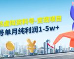 小红书虚拟资料号-变现项目:单号单月纯利润1-5w+实操玩法分享-如意资源库