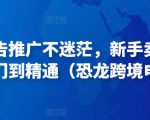 亚马逊广告推广不迷茫，新手卖家产品运营入门到精通（恐龙跨境电商）-如意资源库