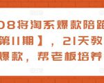 108将淘系爆款陪跑营【第11期】,21天教运营打爆款,帮老板培养运营-如意资源库