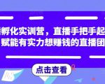直播孵化实训营，直播手把手起号，赋能有实力想赚钱的直播团队-如意资源库