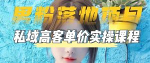 【男粉落地项目】零基础玩转男粉短视频转私域日产500+，2023男粉高客单价实操教程-如意资源库