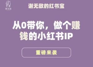谢无敌·小红书运营大宝典，从0带你做个赚钱的小红书IP-如意资源库