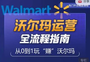 沃尔玛店铺前期运营从零到一最全指南，全面挖掘沃尔玛入门盲区，深度打造新手实操技巧-如意资源库