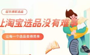 冠东·爆款店铺淘系爆款选品方法，​23年从选品开始，一个好的选品思路决定于你是否盈利-如意资源库