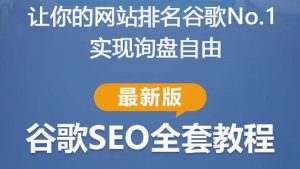 谷歌SEO实战教程：如何让你的网站在谷歌排名第一，内容从入门到高阶，适合个人及团队-如意资源库