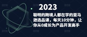聪明的跨境人都在学的亚马逊选品课，每天10分钟，让你从0成长为产品开发高手-如意资源库