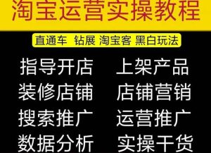 2023淘宝开店教程0基础到高级全套视频网店电商运营培训教学课程-如意资源库