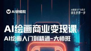 AI绘画商业研修班训练营，从入门到精通，熟练使用AI工具到将AI绘画技术应用到各类商业场景的变现课-如意资源库