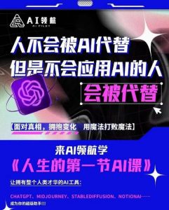 AI领航-人生第一节AI课，拉开你与普通工作者的距离！30位AI领域极客，汇集1000小时Al心得-如意资源库