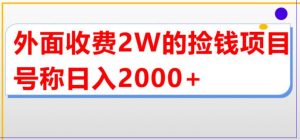 外面收费2w的直播买货捡钱项目,号称单场直播撸2000+【详细玩法教程】-如意资源库