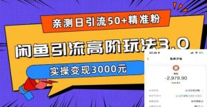 亲测日引50+精准粉,闲鱼引流高阶玩法3.0,实操变现3000元【揭秘】-如意资源库