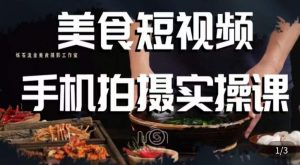 烁石·美食视频手机拍摄实操课，​美食摄影理论、手机拍摄相关设置、剪辑调色、布光原理等内容-如意资源库