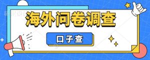 外面收费5000+海外问卷调查口子查项目,认真做单机一天200+【揭秘】-如意资源库