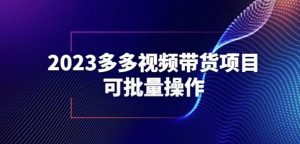 2023多多视频带货项目，可批量操作【保姆级教学】【揭秘】-如意资源库
