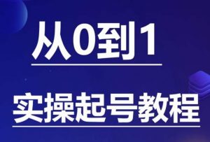 石野·小白起号实操教程，​掌握各种起号的玩法技术，了解流量的核心-如意资源库