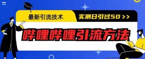 最新引流技术，哔哩哔哩引流方法，实测日引50人【揭秘】-如意资源库