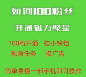 最新外面收费398的快手100粉开通磁力聚星方法操作简单秒开-如意资源库