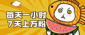 暴力涨粉项目：每天一小时，七天上万粉【揭秘】-如意资源库