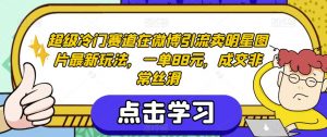 超级冷门赛道在微博引流卖明星图片最新玩法,一单88元,成交非常丝滑【揭秘】-如意资源库