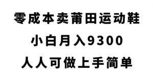 零成本卖莆田运动鞋，小白月入9300，人人可做上手简单【揭秘】-如意资源库