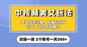 实操一天300+,中视频美女号项目拆解,保姆级教程助力你快速成单!【揭秘】-如意资源库