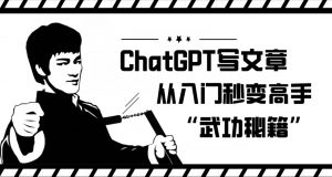 ChatGPT写文章,从入门秒变高手的‘武功秘籍’【揭秘】-如意资源库